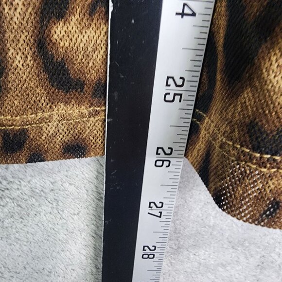 Womens Chaps Classics Brown Leopard Print Top 3/4 Sleeve V-Neck Polyester 2X - Picture 6 of 7